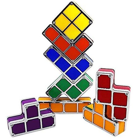 Tetris Lampe, 3d Diy Led Tetris Stapelbares Nachtlicht 7 Farben Induktionsverriegelung Schreibtischlampe Magic Blocks Pussel Spielzeug Fr K