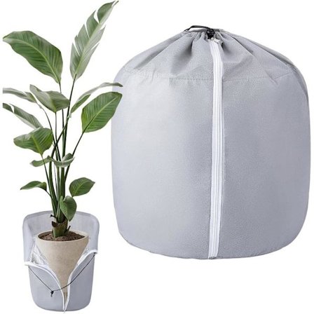 Plant Cover Winter Frost Protection - Insulated Cover with Drawstring & Zipper for Potted Plants, Shrubs & Fruit Trees_TF_TF