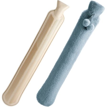 Varmtvandsflaske med stor vandpåfyldningsåbning, sikker og nem at bruge til vintervarme