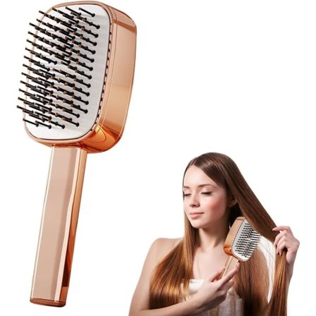 Luftpude massagebørste (guld), selvrensende hårkamme, Air C