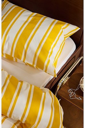 Jotex - Pudebetræk Økologisk Gul/hvid - DEBBIE - Køb Pudebetræk hos Jotex