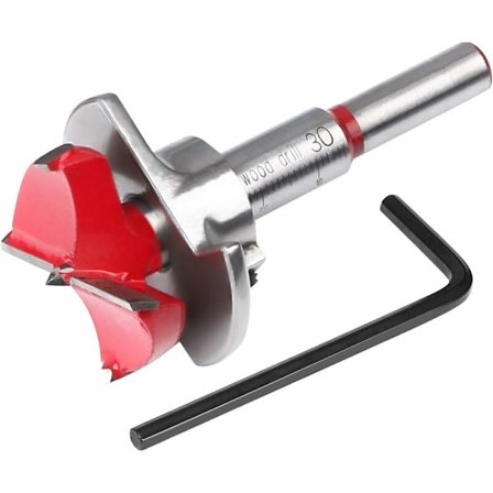 Fräs 30 mm Justerbart Positioneringsborrset Karbidhålsåg med Djupstopp (Djupområde 10-40 mm)