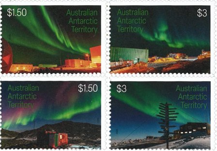 Australsk Antarktis - Polarlyset Aurora Australis - Postfrisk sæt 4v