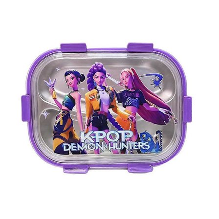 K-Pop Demon Hunters Madkasse til Børn med Indbyggede Bestikkammer