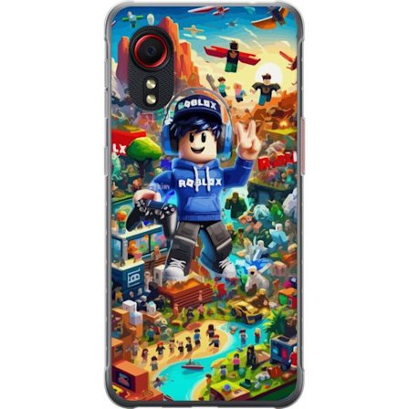Yhteensopiva Puhelinkuori Samsung Samsung Galaxy Xcover 5 Suuri yksityiskohtainen Roblox-maailma täynnä hahmoja, seikkailuja ja värikkäitä ympär