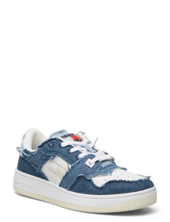 Tjw Basket Denim Layering Lave Sneakers Blå Tommy Hilfiger*Betinget Tilbud