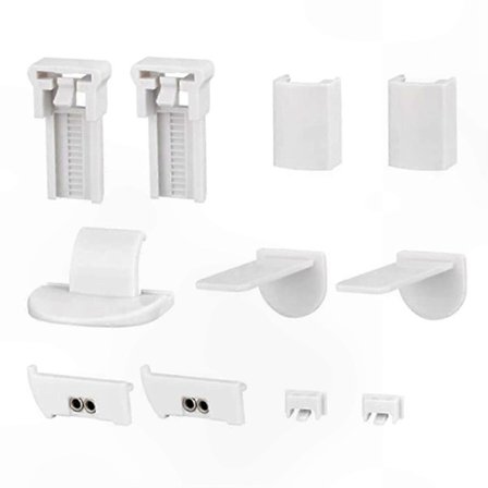 2 pakker 20 mm plisségardin reparationssæt - Klemstøtte til udskiftning af vinduesgardinkomponenter (LGL)