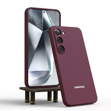 For Samsung Galaxy S24 S23 S22 S21 S10 Plus FE Ultra A55 A54 A35 A34 A16 Silikon Deksel Støtsikker Soft-Touch Bakside Funda Burgundy[GPA]