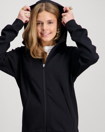 Champion Full Zip Hoodie Sweatshirt Noir Sweats à capuche Fille - Kids Brand Store