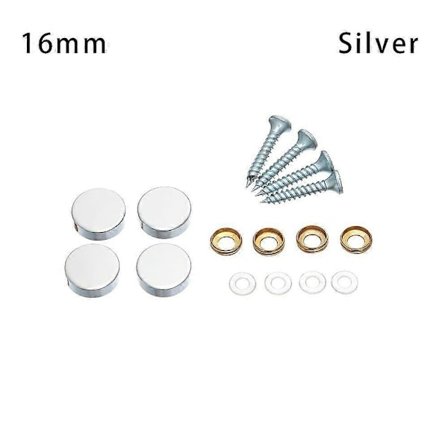 Ruostumattomasta teräksestä valmistetut peilikiinnikkeet Peilin kiinnityskynnet Ruuvit Koristeellinen korkki Koristeruuvin suojukset - Perfet