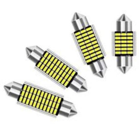 10 kpl 36 mm:n auton LED-sisävalot - Auton sisätilan LED-lamppu, auton lamput jäähdytyselementillä takana, Plug-and-Play-lukuvalo sisätilaan, 