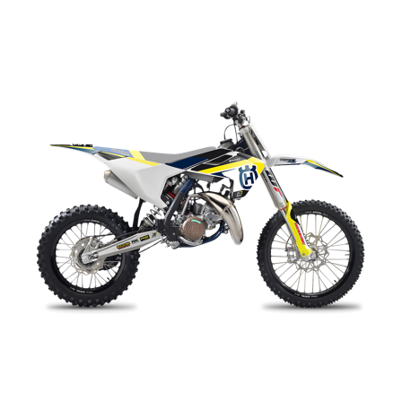 Kit de Adhesivos Blackbird Dream 4 Blanco-Amarillo-Azul - Husqvarna TC 85 2018-2023