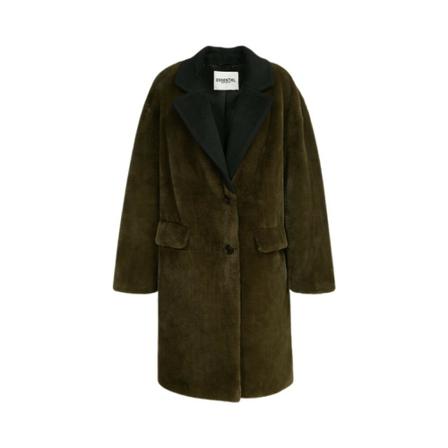 Essentiel Antwerp Single-Breasted Coats Brun, Dame Uldfrakker
