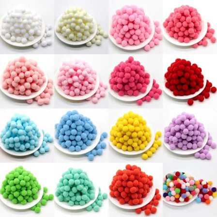 8/10/15/20/25/30mm Mini Fluffiga Mjuka Pompoms Boll Handgjorda Barnleksaker Bröllop Jul Dekoration DIY Sömnad Hantverk Tillbehör