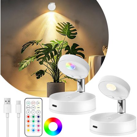 Vækstlampe, Indendørs Vækstlampe med Timer & Justerbar Lysstyrke, Magnetisk/Vægmontering Vækstlampe til Drivhuse, Planter & Dyrkningshylder