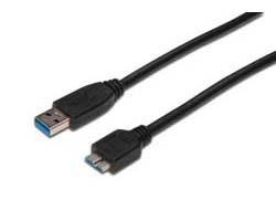 Digitus USB 3.0 connection cable type A - micro B M/M 1.0m USB 3.0 conform bl NS