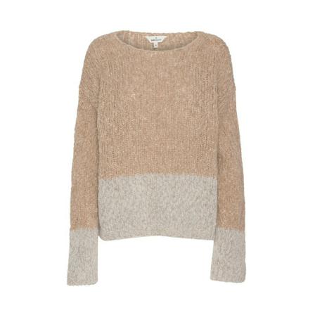 Basic Apparel Pelucia Cable Stripe Sweater Brun, Dame, Størrelse: M/L