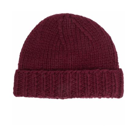 Maison Margiela, Chunky knitted beanie Rood, Heren, Maat:M,wol