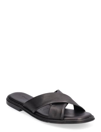 Women Slides Shoes Summer Shoes Flat Sandals Svart Tamaris*Betinget Tilbud