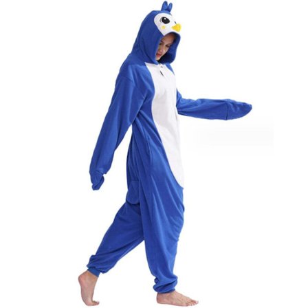 2025 Uusi sarjakuva yksiosainen pyjama Halloween-jouluasu sininen pingviini