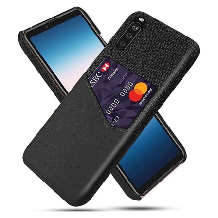 Bofink Sony Xperia 10 III skal med korthållare - Svart