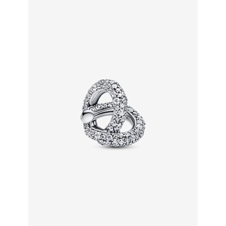 Pandora - Pavé Infinity Knot Heart -riipus - Sterlinghopea