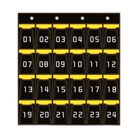 Lommeforklaring til klasseværelset, Hængende klasseværelsesorganisator med numre Husholdningsorganisationskort Lommearrangør til skabe Hjem