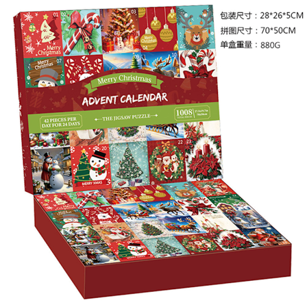 Adventskalender 24 dagers nedtelling Gaveeske Blindboks