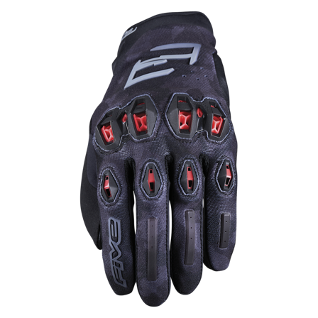 Guantes de Moto Five Stunt Evo 2 Camuflaje/Negro/Rojo L