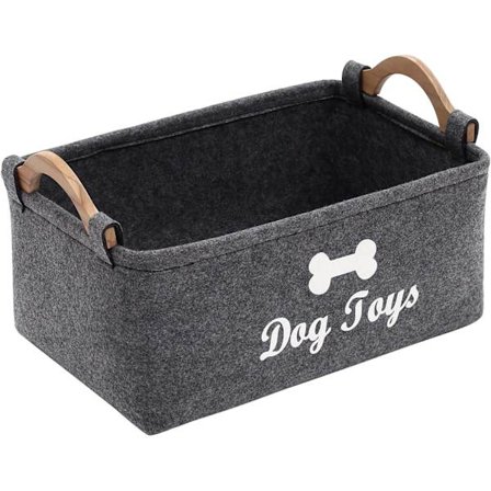 Oppbevaringsboks i filt for kjæledyrleker, perfekt for å oppbevare kjæledyrleker, tilbehør
