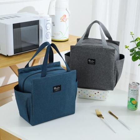 Multifunktion vattentät Oxford Portable Lunchpåsar grå 25*14*25cm black
