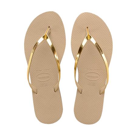 Dames slippers Havaianas You Metallic , Beige , Dames , Maat: 39 EU