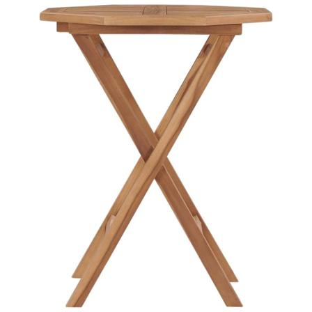 Vidaxl Hopfällbart Trädgårdsbord 60x60x75 Cm Massivt Teakträ Brun
