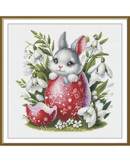 Broderipakke Bilde Fluffy hare - Nova Sloboda