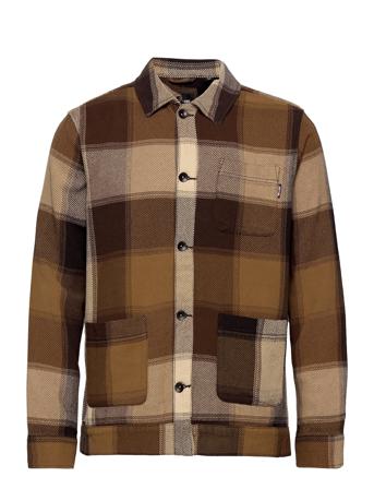 Onsmace Life Ls Heavy Check Sjacket Brown ONLY & SONS