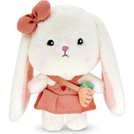 9,8'' Mjuk Plysch Kanin Dockor [Avtagbara Kläder], Stoppade Djur Leksaker, Presenter Till Barn Födelsedag Juldag (rosa)