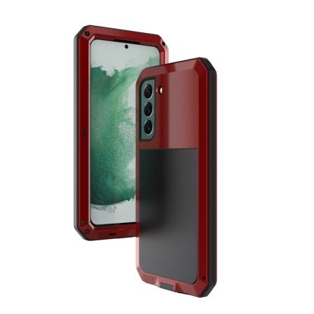 TG Samsung Galaxy S23 - Iskunvaimennus HEAVY DUTY Alumiinikotelo Punainen