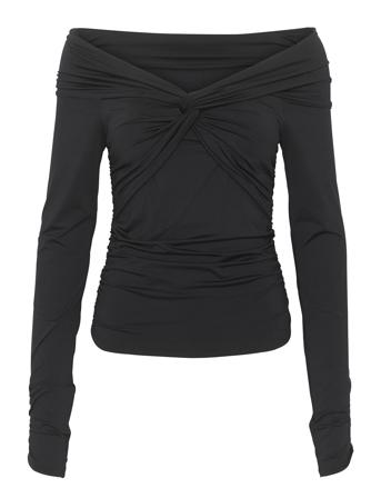 Inaragz Ls Knot Blouse Black Gestuz