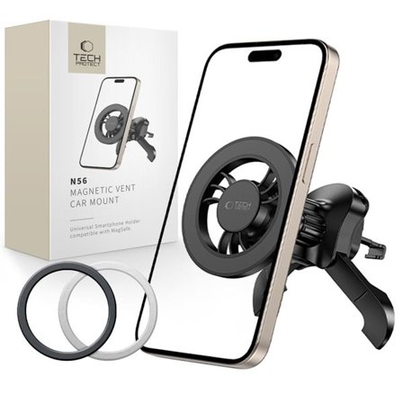 Tech-Protect N56 magnetisk MagSafe-holder til bilens udluftning - sort