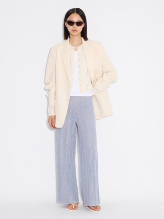 Holzweiler - Kelp Crochet Trousers - Blue Mix - Womens - Extra Small