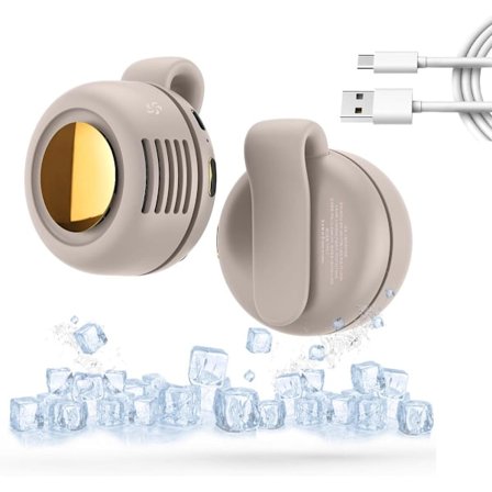 ING Miniblæser Clip-On Blæser Genopladelig USB-blæser Clip-blæser Halsblæser USB Genopladelige Støjsvage Bladløse Blæsere Justerbar til Udendørs og 