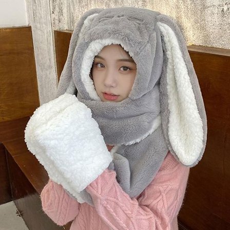 Skjerf Lue Hansker Varme Øre Luer GRÅ