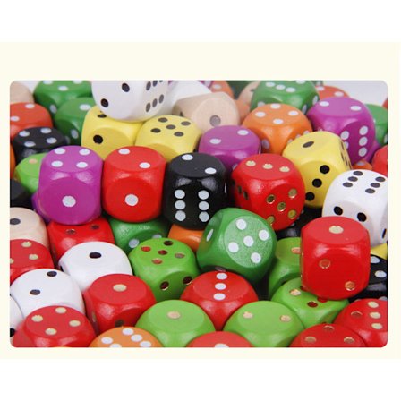 100-pack Tärningar - Sexsidiga för Fest/Spel/Pussel Flerfärgade