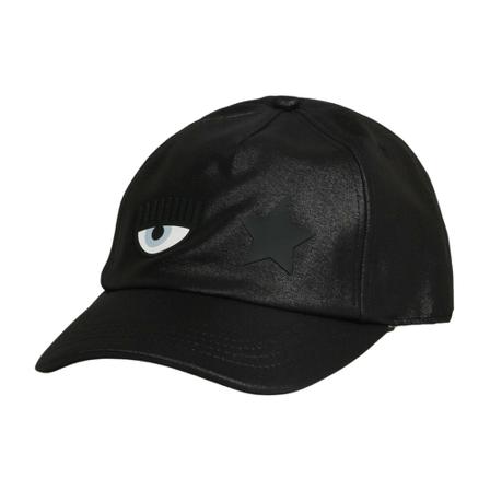 Chiara Ferragni Collection Eye Star Shiny Baseball Pet , Zwart , Dames , Maat: ONE Size Petten