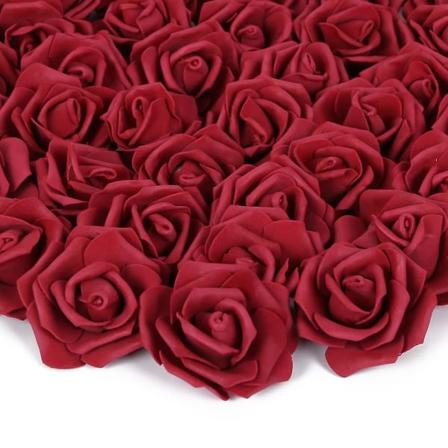 100 stk. Kunstige Rosenblomsterhoveder, Skumroser Til Diy Bryllupsbuketter Midterstykker Dekorationer Fest Hjemmeindretning Color 2