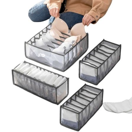 Sammenfoldelig Tøj Skuffe Organizer til Undertøj BH Sokker 4-Pak