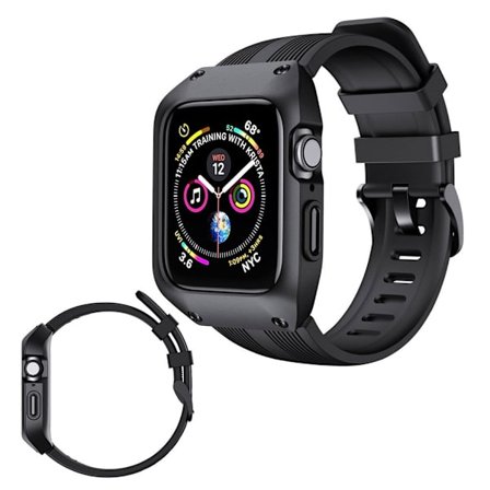 Apple Watch Series 5 44 mm klockarmband i silikon - Svart
