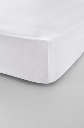 Jotex - Satin Stretchlaken i Sateng Høy Madrass Økologisk Hvit - ZACK - Kjøp Dra-på-laken hos Jotex