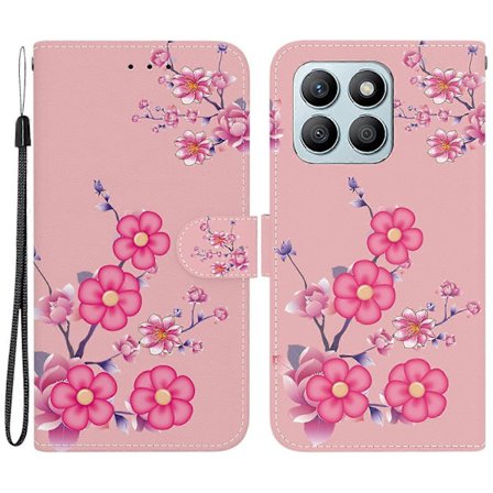 For Honor X8b 4G -puhelimen suojakuori, kuvioitu lompakkomallinen nahkakansi