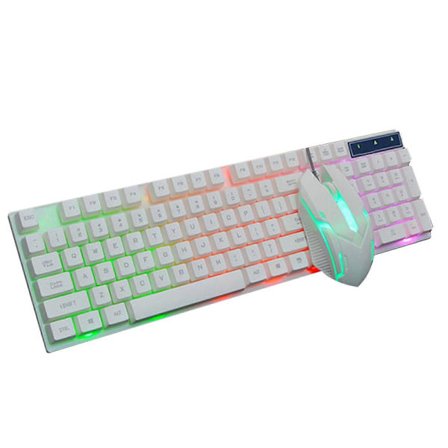 Gaming Tangentbord Mus Set Ingen Drivrutin Krävs Ergonomisk Design DPI Justerbar Laptop Dator Trådbundet Tangentbord Mus